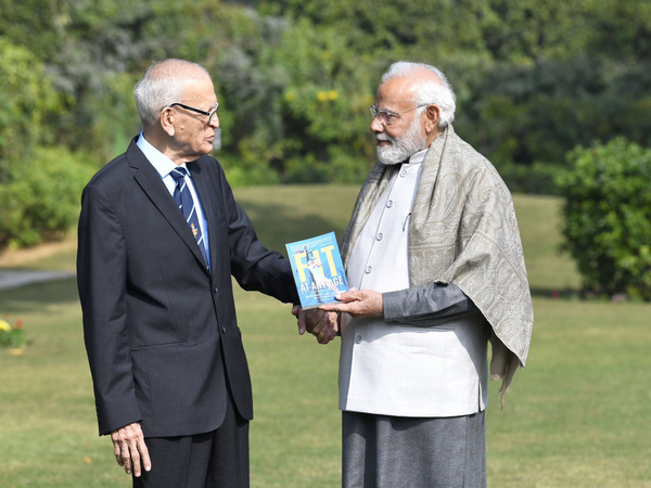 PM Modi meets former Air Marshal PV Iyer