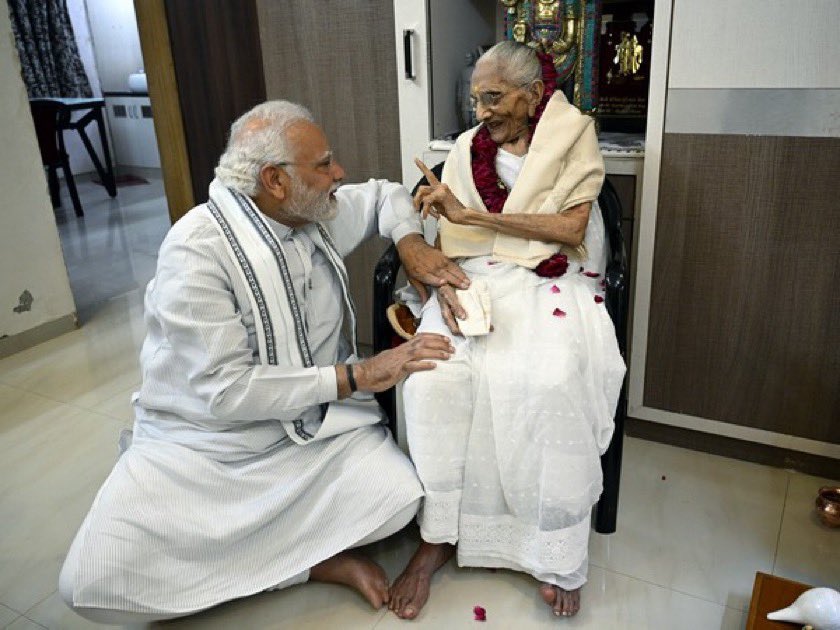 PM’S MOTHER HEERABEN MODI PASSES AWAY AT 100, NETIZENS SHARE CONDOLENCES 