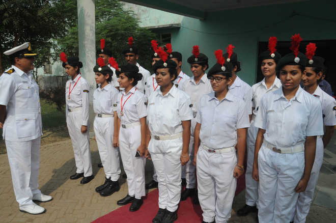 NCC and Naval cadets getting ready for Republic Day Parade