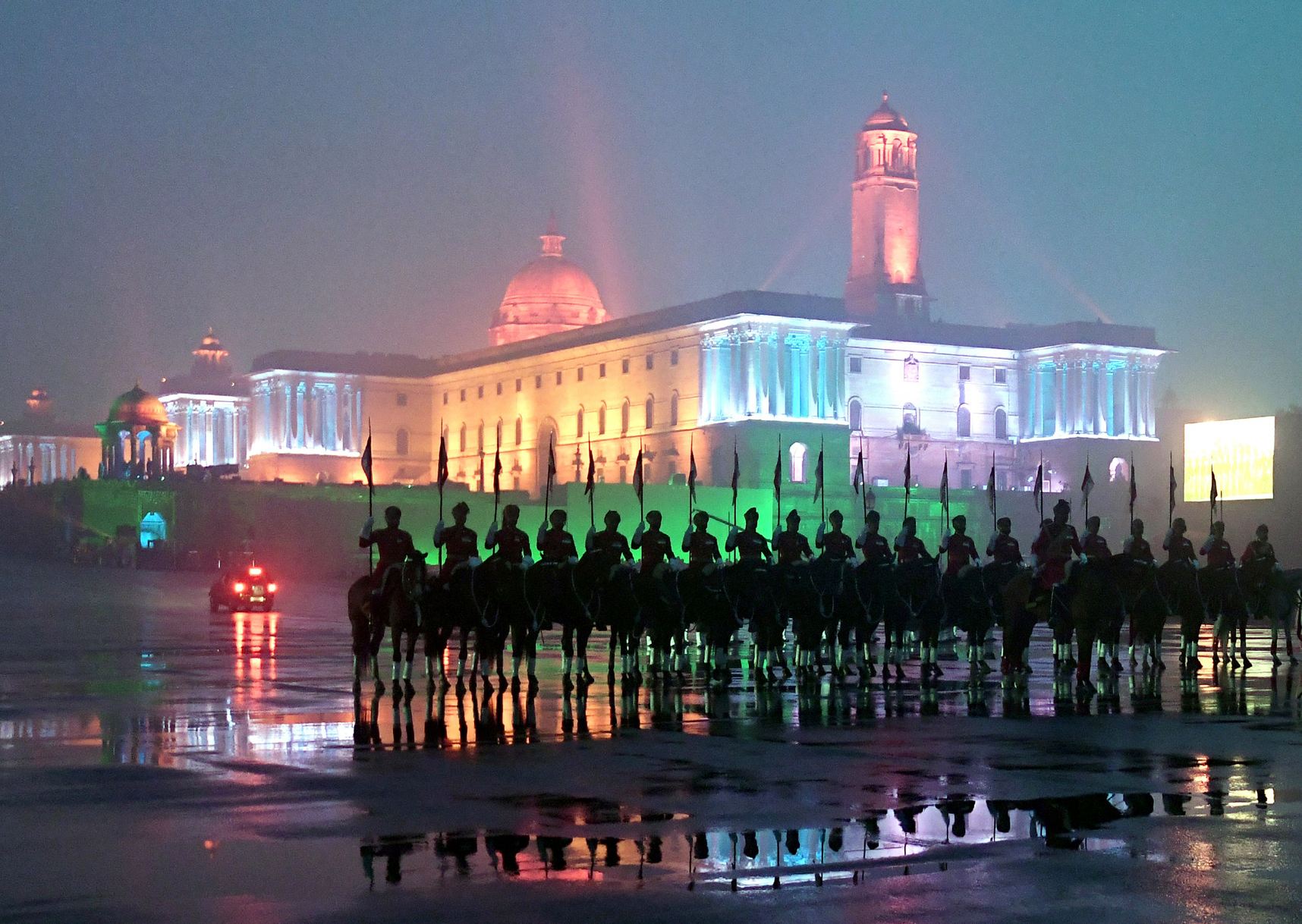 Beating Retreat ceremony: A glimpse amid rainfall