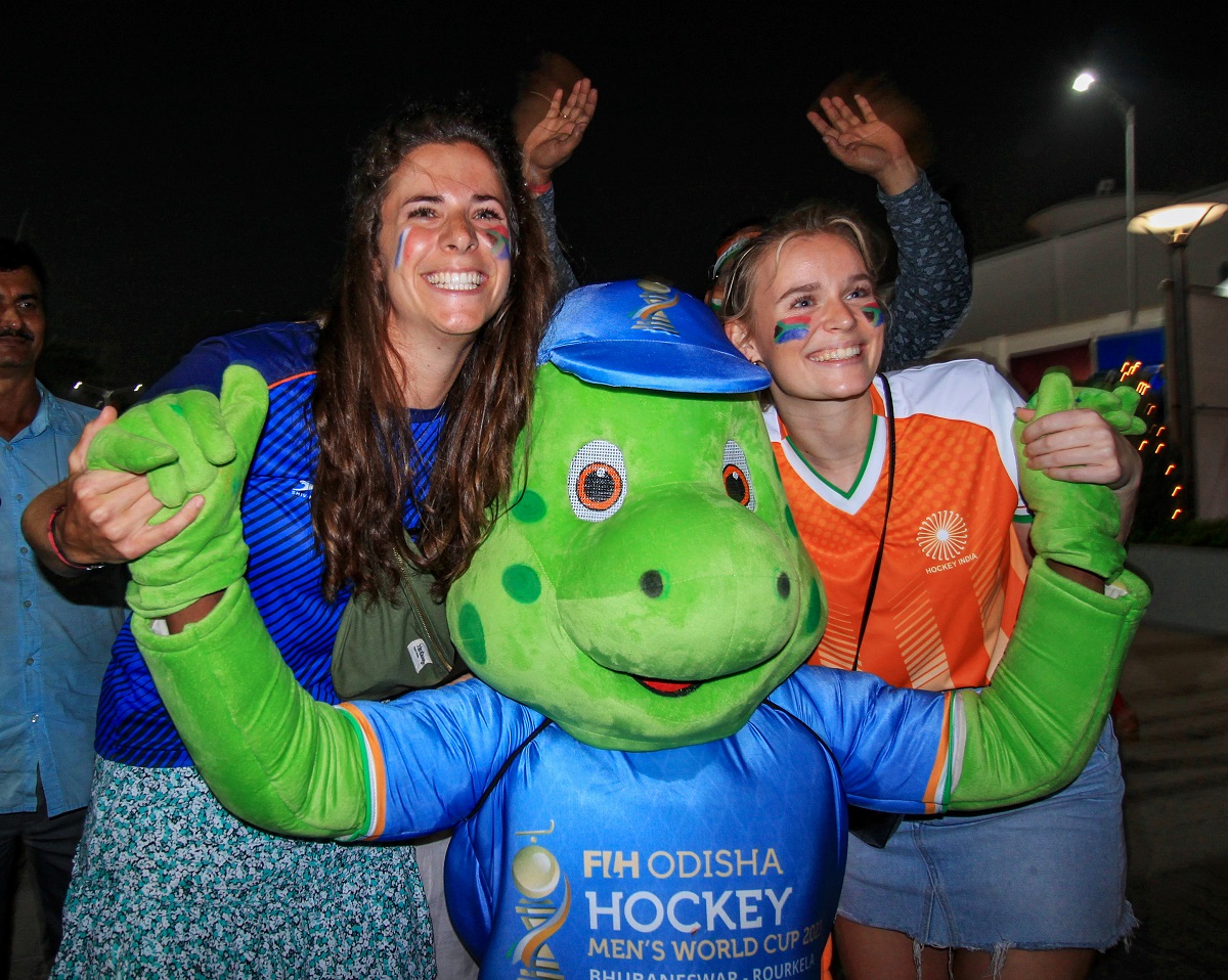 Olly Land: Foreign tourists enjoying at Kalinga Stadium in Bhubaneswar