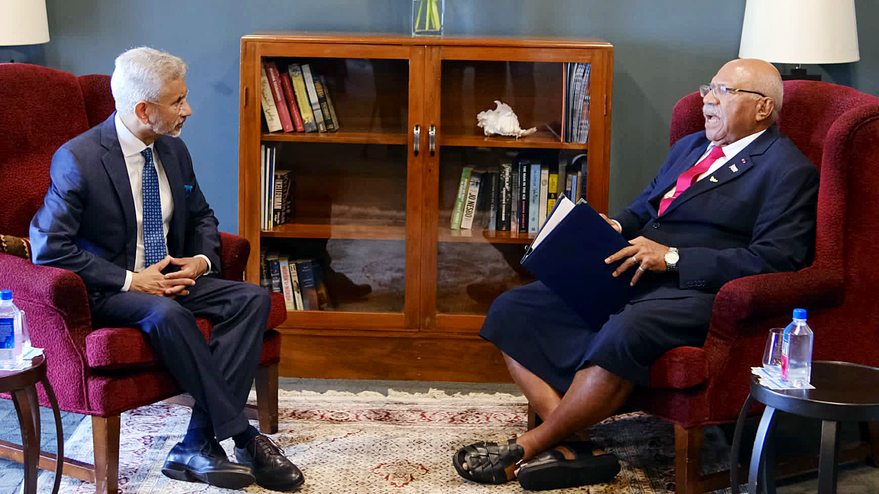 Meeting between S Jaishankar and Sitiveni Rabuka