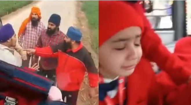 Sword-wielding men attack school bus full of children in Gurdaspur as bus run over a dog, video went viral