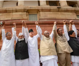 Opposition altogether; outside Parliament protests against Adani