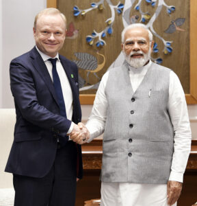 PM Narendra Modi meets Pekka Lundmark