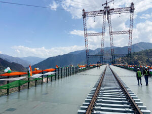 India’s first cable-stayed rail bridge on Anji river