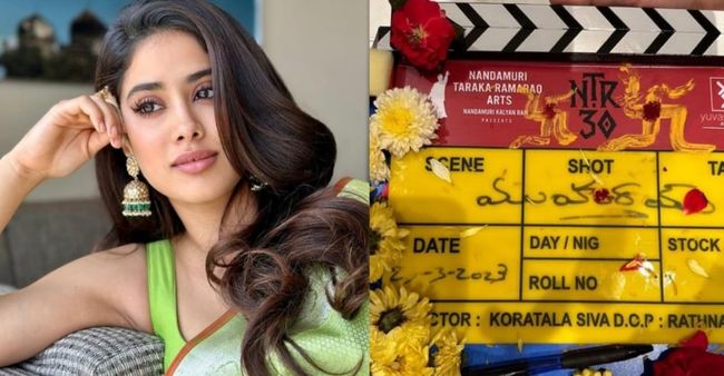 Janhvi Kapoor starts shooting for Jr NTR’s NTR 30, shares pic from sets