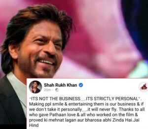 ‘Mehnat lagan aur bharosa abhi Zinda Hai’ : SRK thanks everyone for showering love on ‘Pathaan’