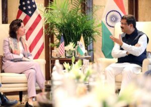 Dharmendra Pradhan meets U.S. Secretary of Commerce Gina Raimondo