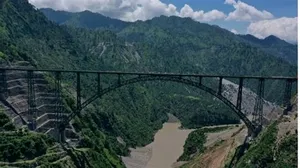 Small test train runs on ‘world’s highest railway bridge track’ on Chenab River