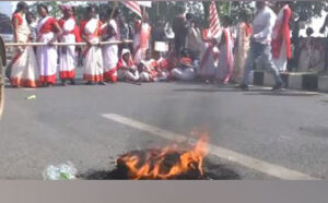 Jharkhand: 150 people detained in tribal organisation’s protest against burning of religious flag