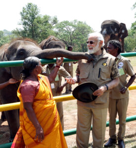 PM Modi meets The Elephant Whisperers’ couple