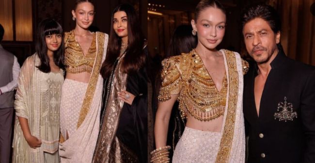 Gigi Hadid strikes a pose with Shah Rukh Khan and Aishwarya Rai Bachchan, reveals she ‘learned so much’ on her trip