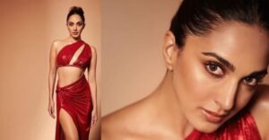 Kiara Advani looks like a dream in a red thigh-high slit dress