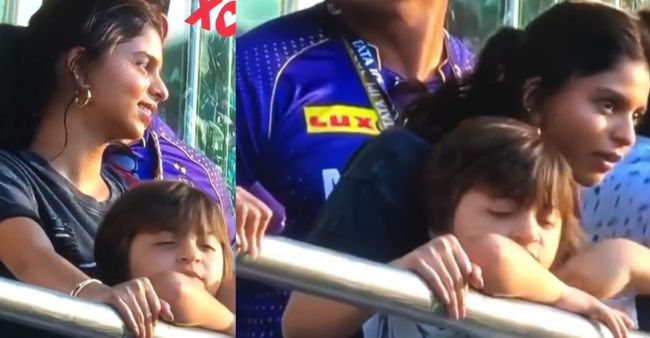 Viral: Suhana Khan lovingly talks to AbRam during MI vs KKR IPL 2023 match  