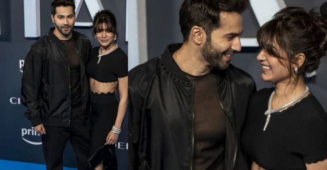 [Pics] Samantha Ruth Prabhu blushes as Varun Dhawan makes her laugh, Holds her close at Citadel Premiere in London