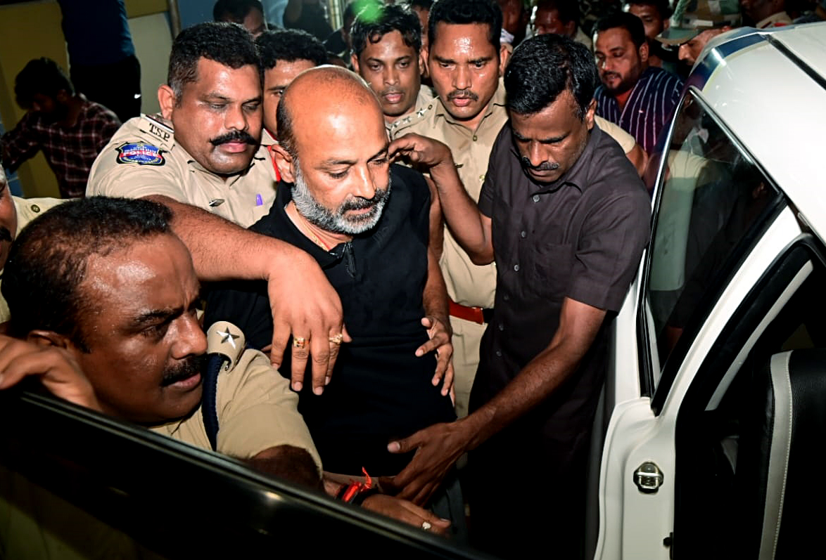 Bandi Sanjay released on bail from Karimnagar jail