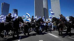 Israelis block roads, demonstrate against PM Benjamin Netanyahu’s judiciary revamp plan