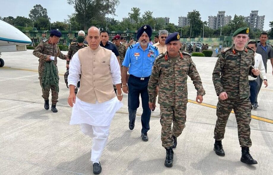 Rajnath Singh reaches Jammu to review situation in ongoing encounter operation in Rajouri