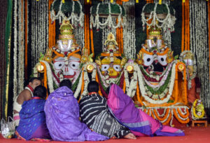 Devotees congregate in Puri for Bahuda Rath Yatra on 9th day of festival