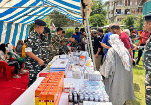 117 battalion CRPF organized a medical camp in Srinagar