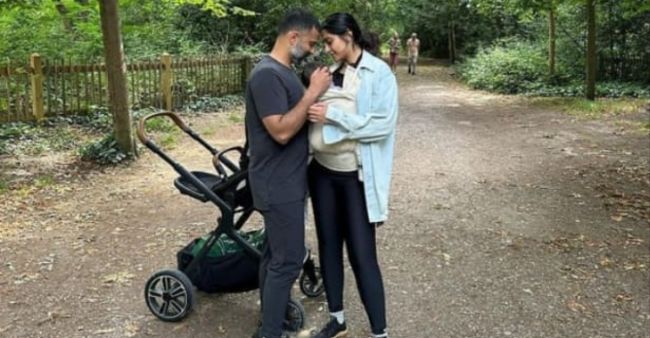 [Viral Photo] Sonam Kapoor And Anand Ahuja Take Son Vayu For A Walk In London