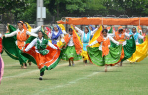 Students perform during full dress rehearsal ahead of 77th Independence Day celebrations