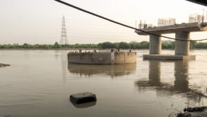 Yamuna river seen overflowing after heavy rainfall