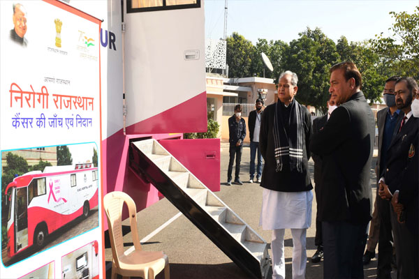 Cancer Detection Vans Unveiled by CM Gehlot in 6 Regions