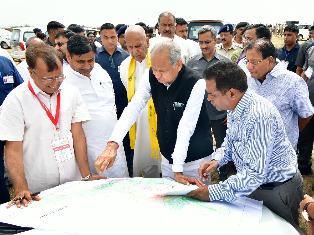 Gehlot visits Kota Airport site, calls out centre for delayed progress