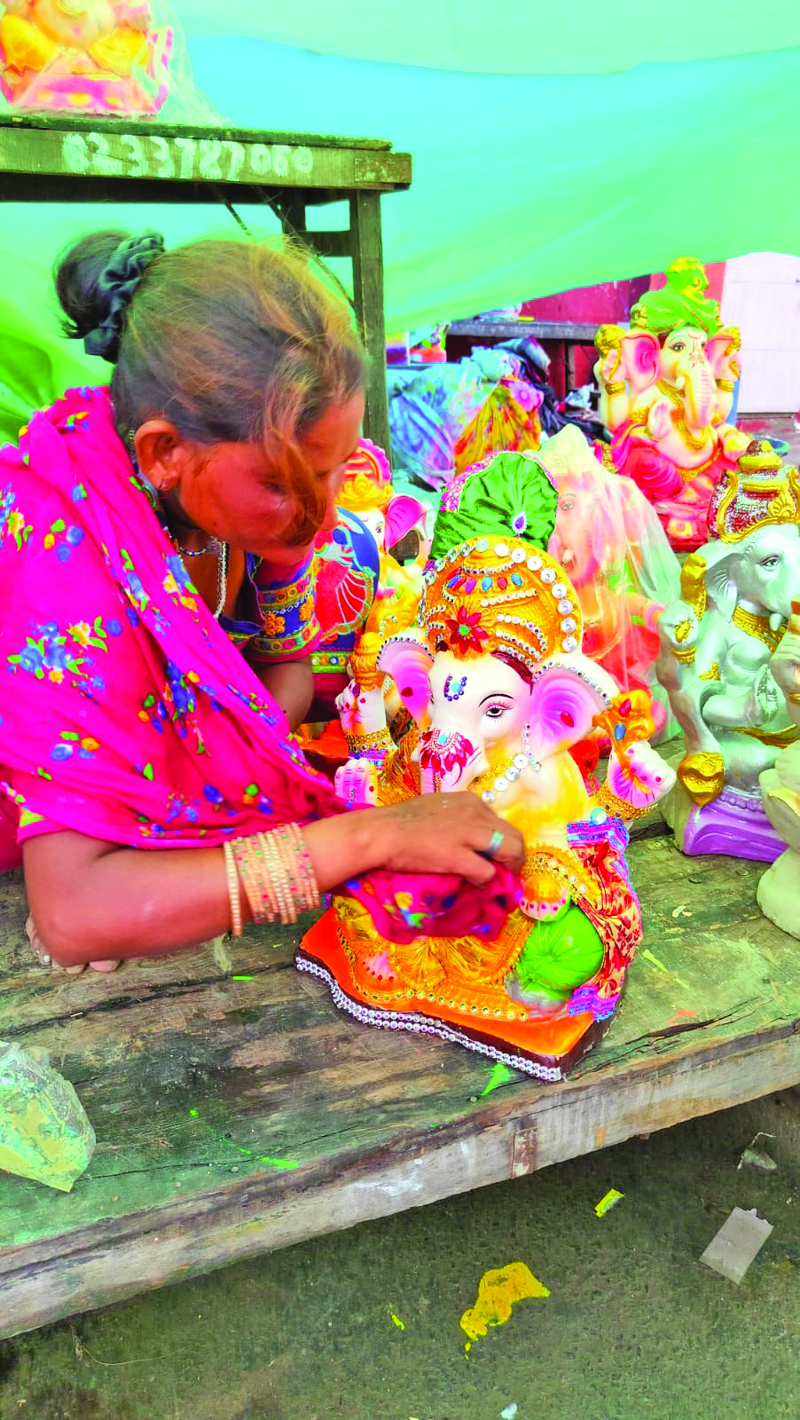 Jaipur’s unique Ganeshotsav: idols with plant seeds blossom