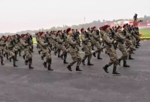 Security guards deployed in Poonch as part of a large-scale counterterrorism operation