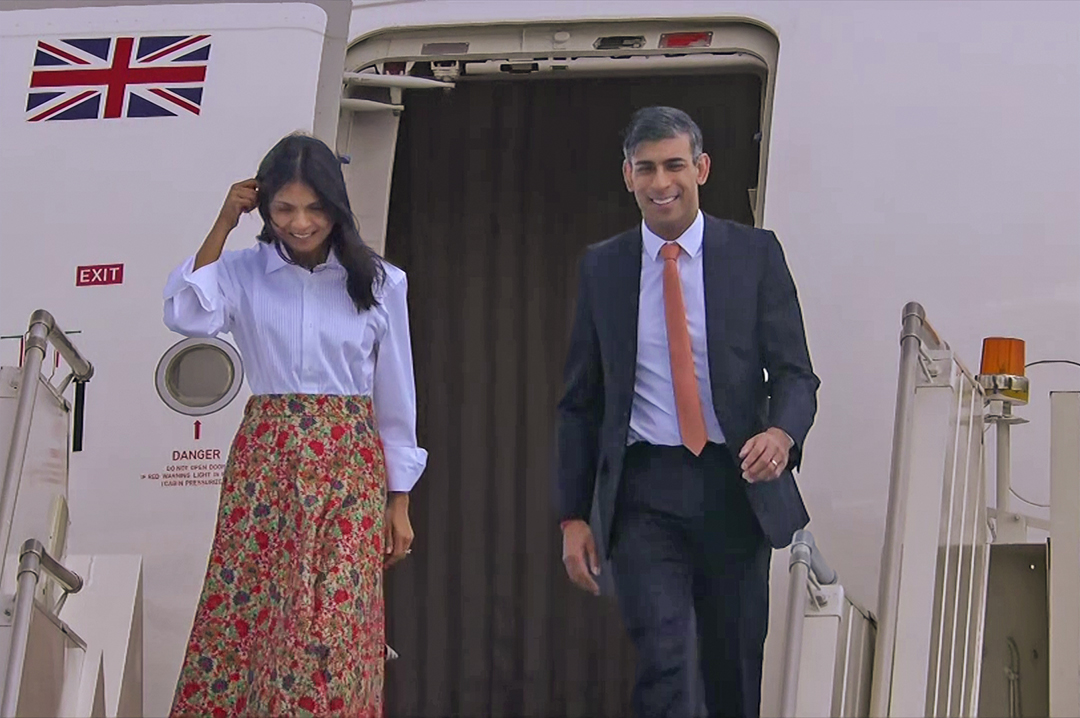 G20 Summit: UK PM Rishi Sunak, his wife arrive in India