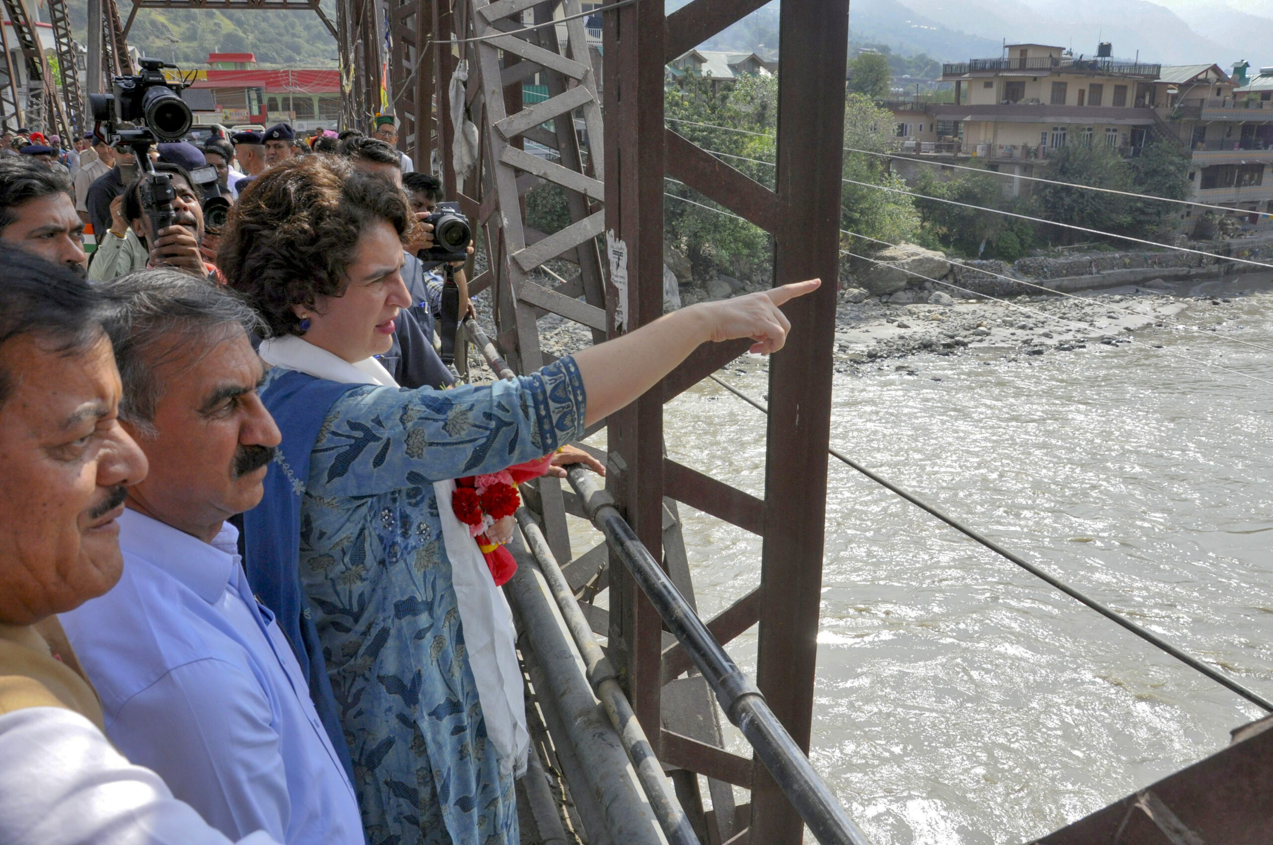 Priyanka Gandhi, CM Sukhu tour flood-hit areas in Himachal