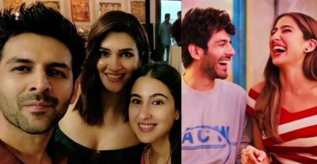 Exes Sara Ali Khan And Kartik Aaryan Share A Happy Selfie With Kriti Sanon 