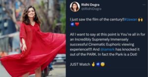 Ridhi Dogra Calls Shah Rukh Khan Starrer ‘Film Of The Century’