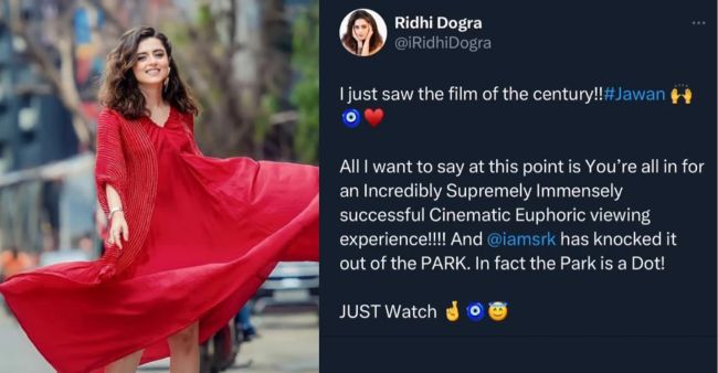 Ridhi Dogra Calls Shah Rukh Khan Starrer ‘Film Of The Century’