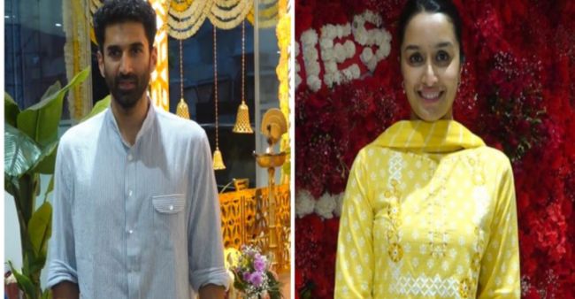 Aditya Roy Kapur, Shraddha Kapoor Share A Hug At Ganpati Darshan