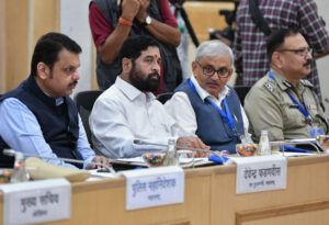 Eknath Shinde, Devendra Fadnavis and others attend a review meeting chaired by Amit Shah