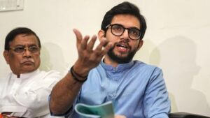 BJP’s youth wing protests over Aaditya Thackeray’s remarks on ‘wagh nakh’