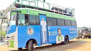 YSRC kicks off multi-region ‘Samajika Sadikara’ bus yatra in Andhra Pradesh