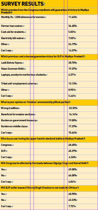 Survey respondents disapprove of freebies, say women and farmers’ issues significant