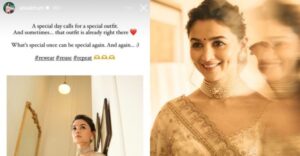 VIRAL: Alia Bhatt on wearing her wedding saree at National Film Awards