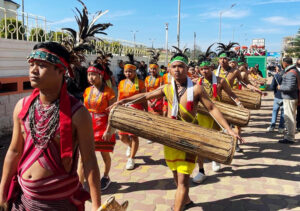 Members of the Khasi, Garo and Jaintia tribes during the Jan Jatiya Gaurav Divas