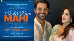 Janhvi Kapoor, Rajkummar Rao’s ‘Mr and Mrs Mahi’ to release in April 2024