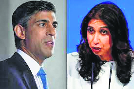 UK Prime Minister Rishi Sunak sacks Home Secretary Suella Braverman