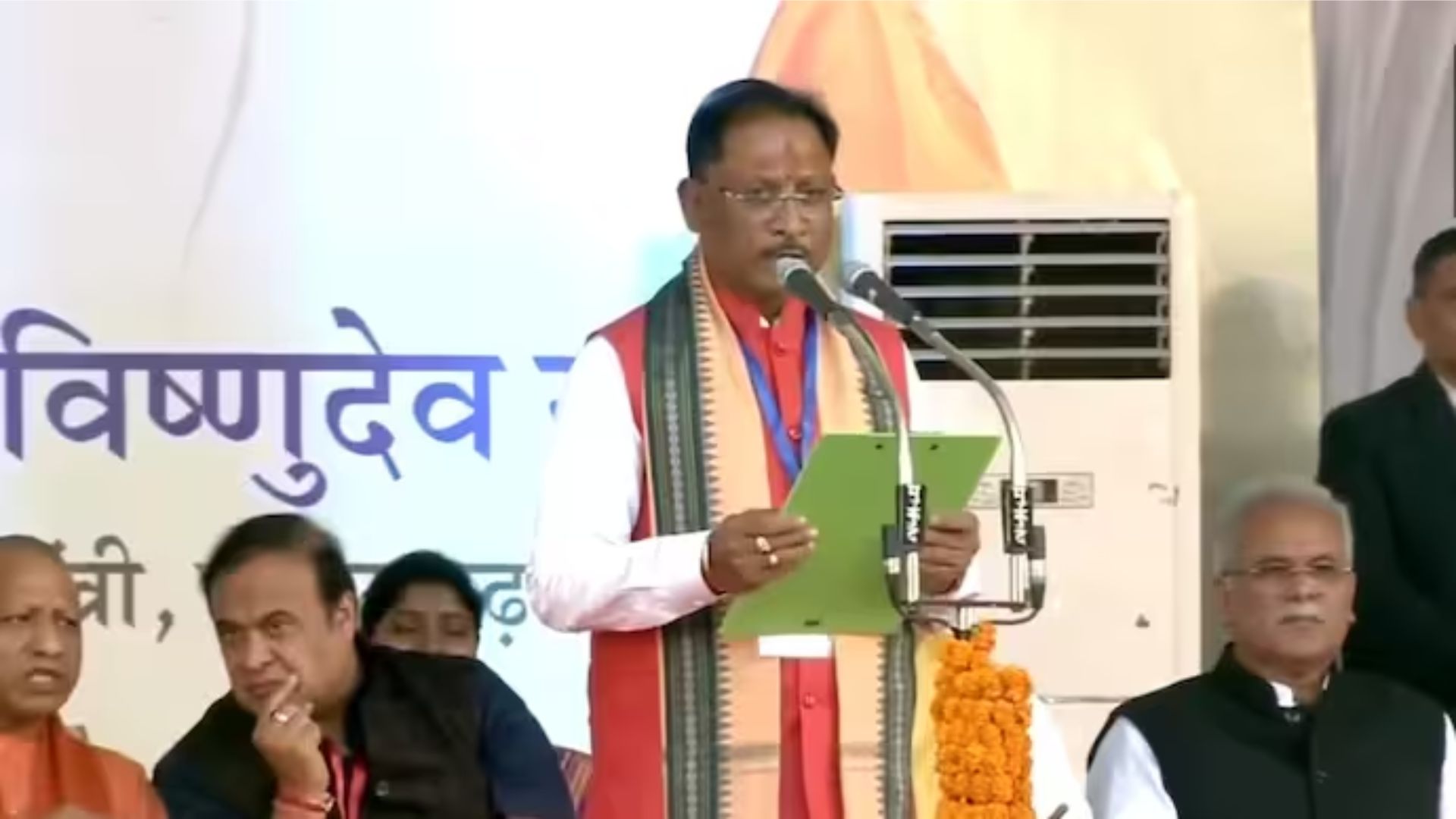 Vishnu Deo Sai sworn in as Chhattisgarh Chief Minister