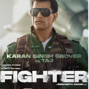 Hrithik Roshan presents Karan Singh Grover as Squadron Leader Sartaj Gill in the latest poster for “Fighter”