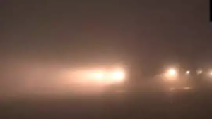 Approx 110 Flights delayed; many trains cancelled due to heavy fog and low visibility