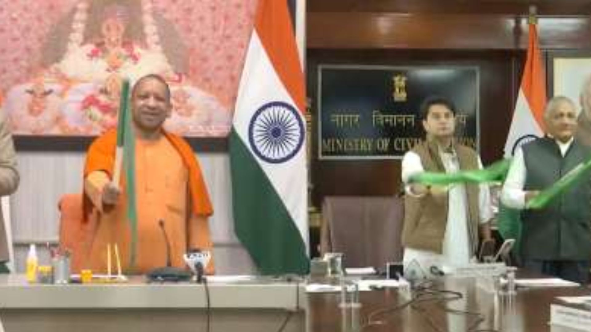 CM Yogi Inaugurates Direct Flight Services Connecting Ayodhya to Kolkata and Bengaluru